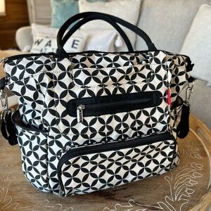 SOHO Stylish Black and White Patterned Women's Bag/ baby diaper bag